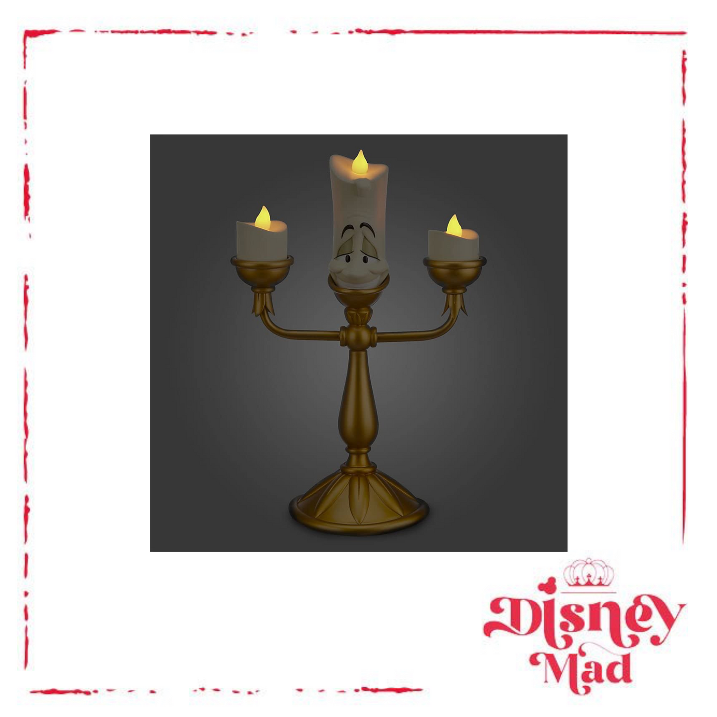 Disney Parks Exclusive Beauty and the Beast Light-Up Lumiere Candlestick Figure