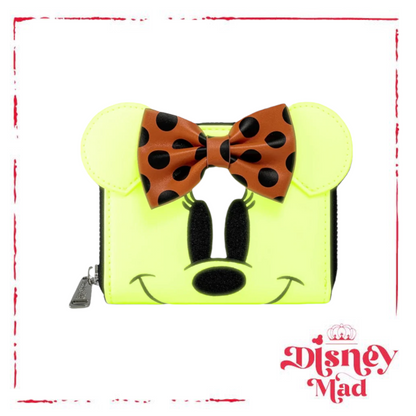 Disney Loungefly Ghost Minnie Glow in the Dark Cosplay Zip Around Wallet