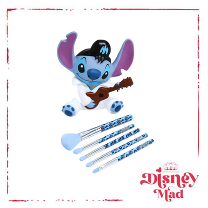 Disney Loungefly Lilo & Stitch Glitter Elvis Stitch Makeup Brush Set