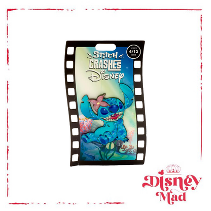 Stitch Crashes Disney - The Little Mermaid Jumbo Pin