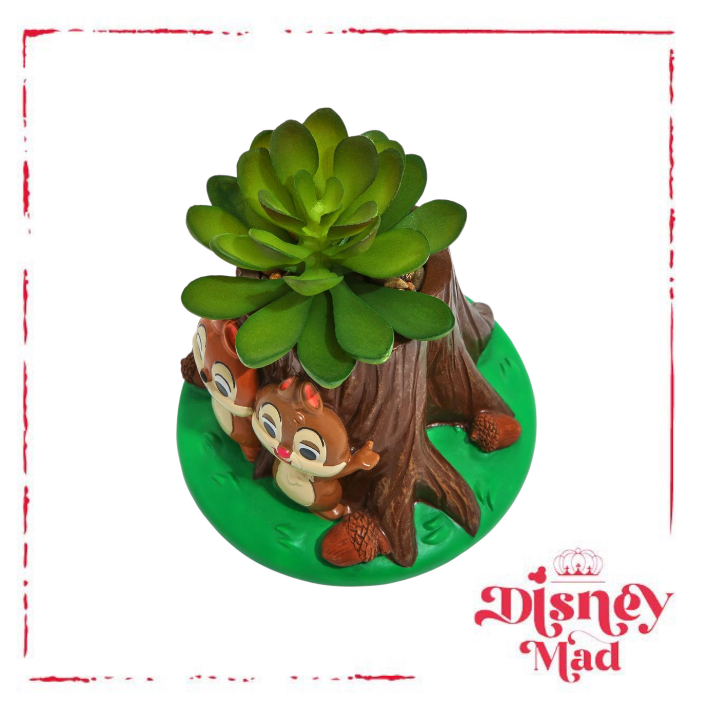 Disney Chip ‘n Dale Log Faux Succulent Planter