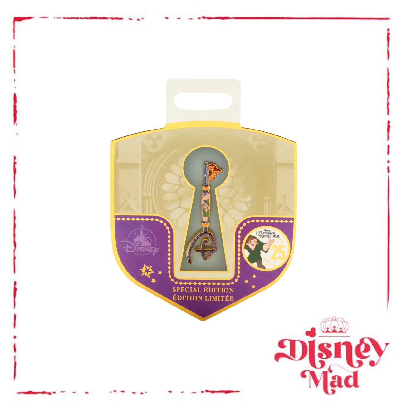 The Hunchback of Notre Dame 25th Anniversary Opening Ceremony Key Pin