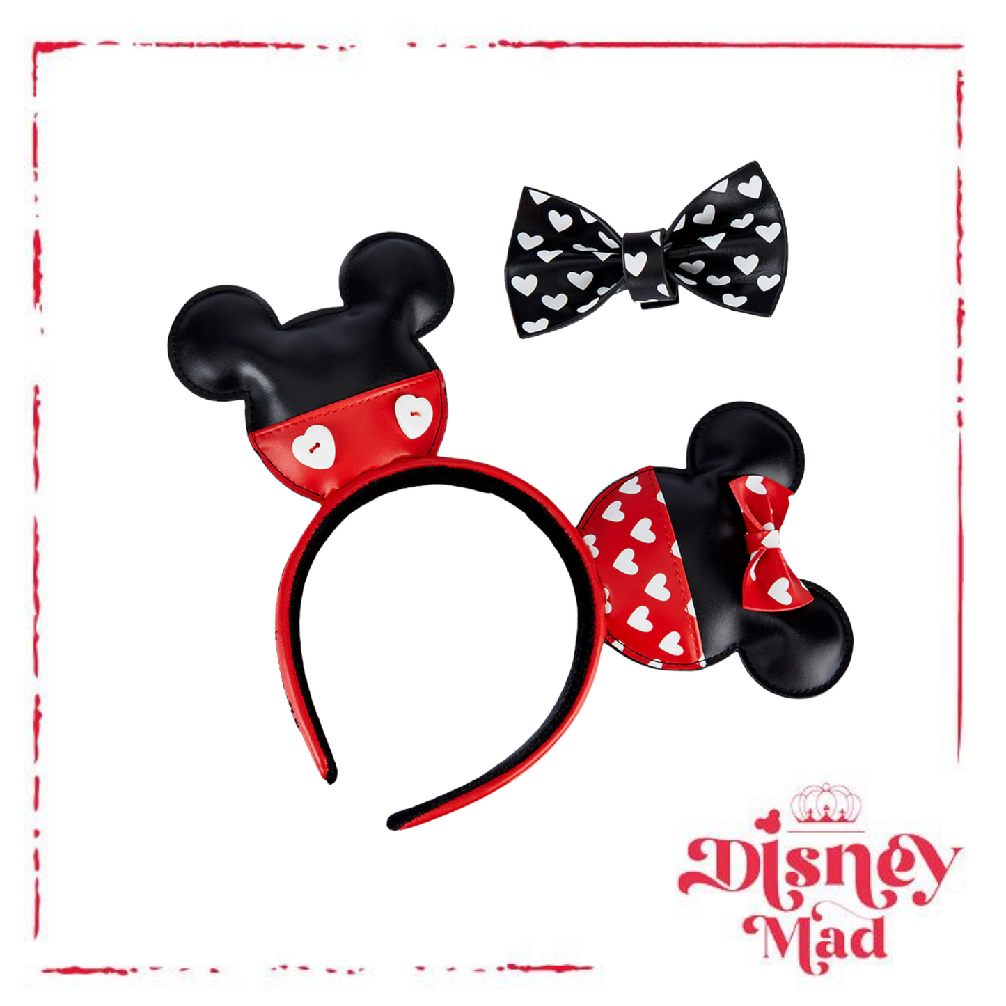 Disney Loungefly Mickey And Minnie Valentines Headband