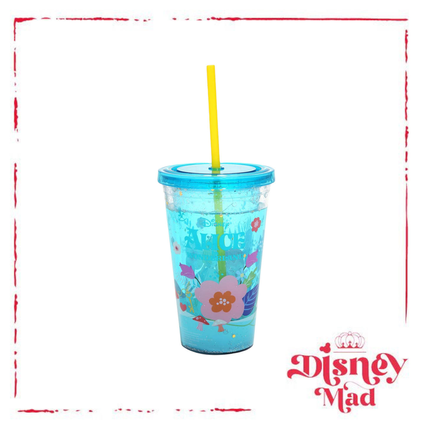 Disney Alice in Wonderland Glitter Water Tumbler - BoxLunch Exclusive