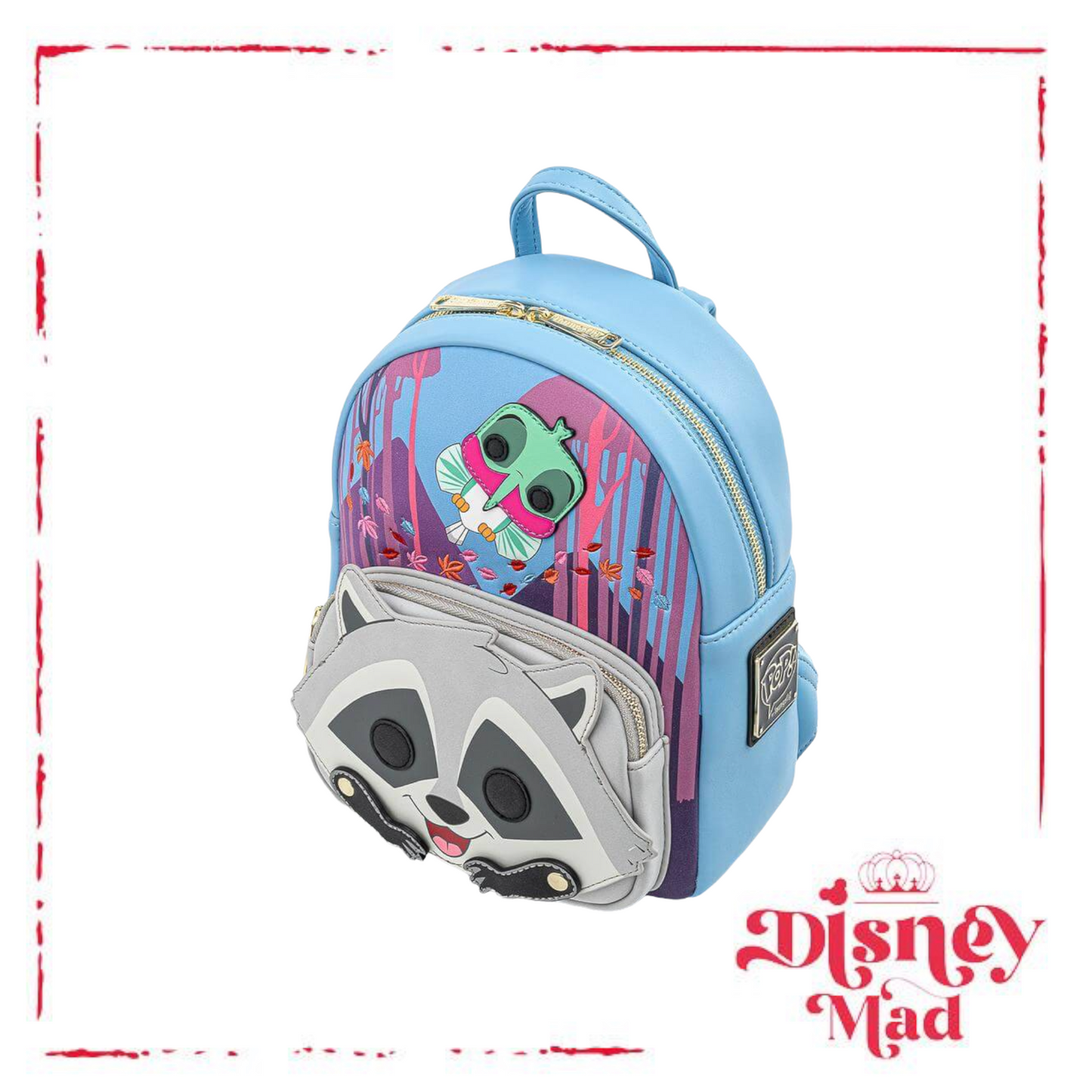 Disney Loungefly Pocahontas: Meeko with Flit Earth Day Cosplay Mini Backpack