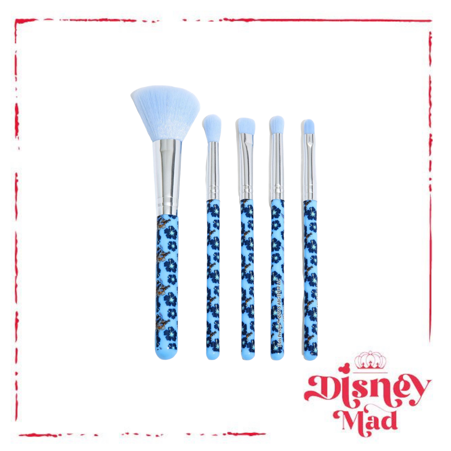 Disney Loungefly Lilo & Stitch Glitter Elvis Stitch Makeup Brush Set