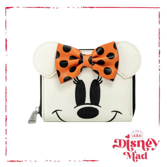 Disney Loungefly Ghost Minnie Glow in the Dark Cosplay Zip Around Wallet