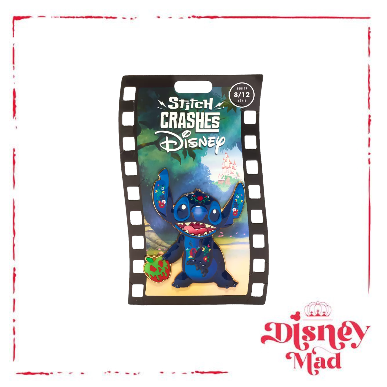 Disney Stitch Crashes Aladdin Pin Limited New with Card 