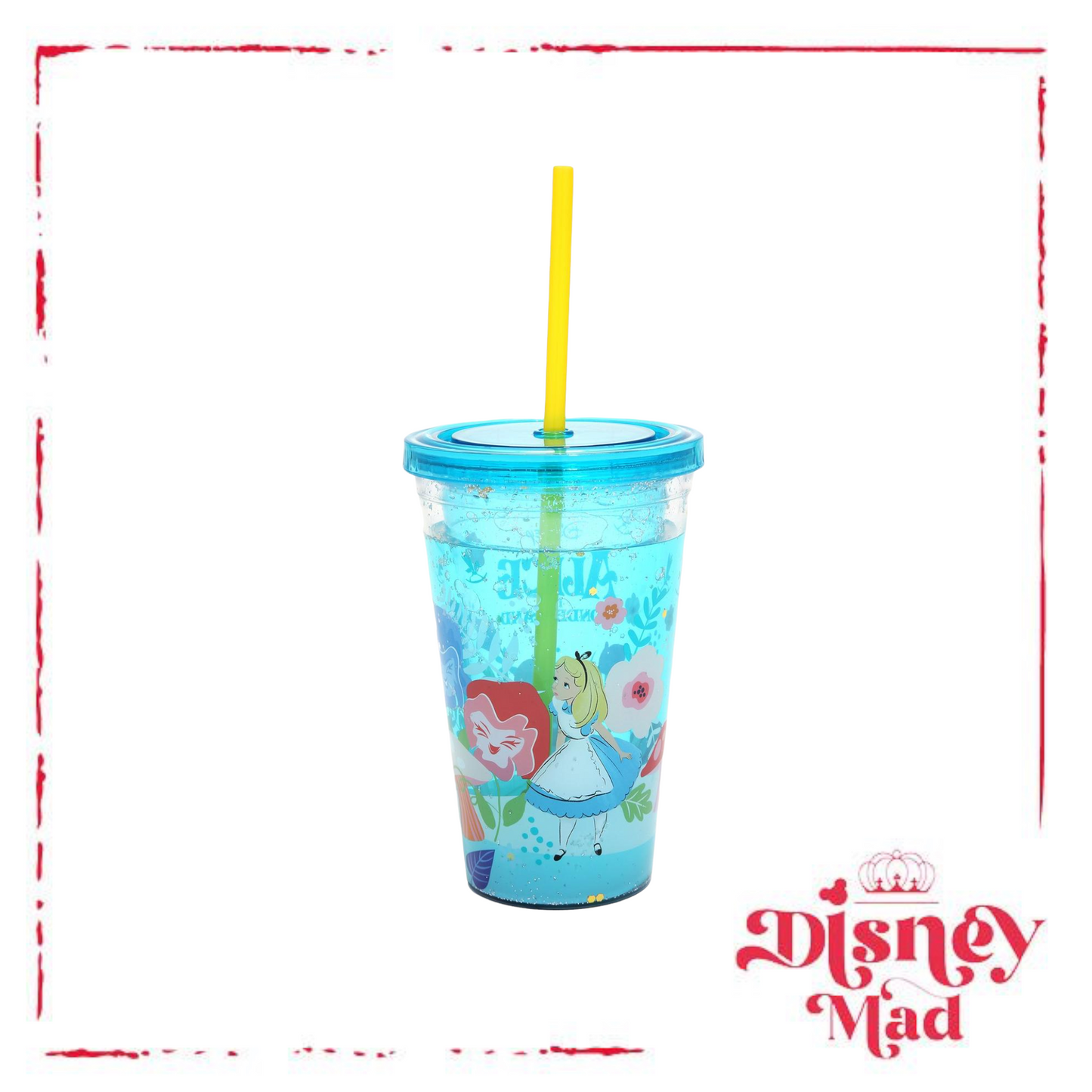 Disney Alice in Wonderland Glitter Water Tumbler - BoxLunch Exclusive