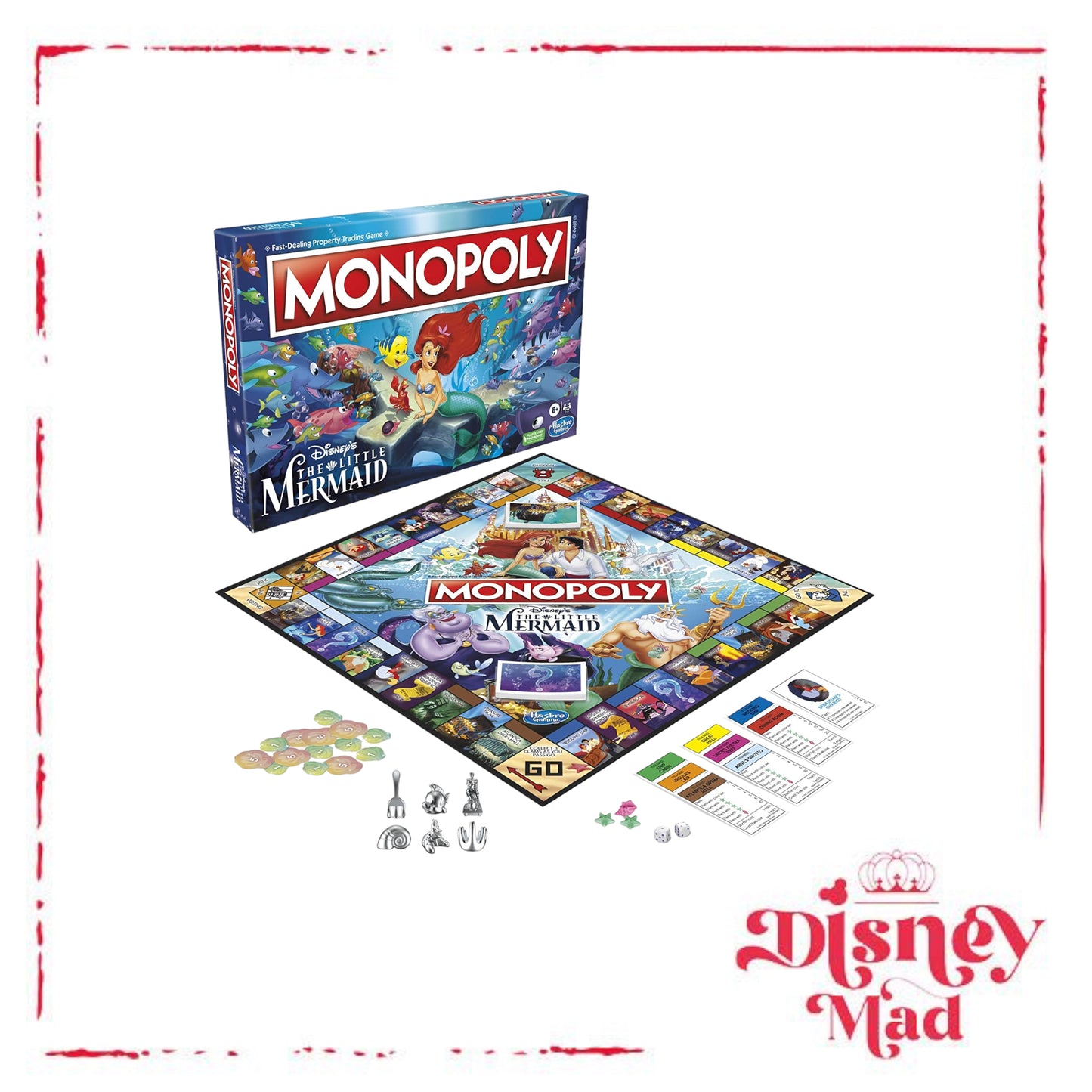 Monopoly: Disney's The Little Mermaid Edition Board Game * box not perfect