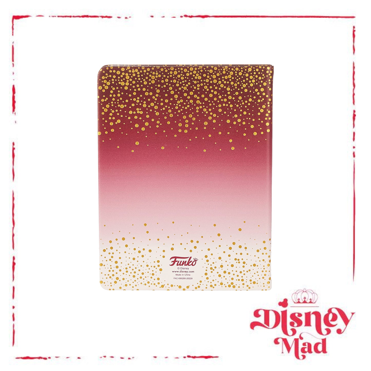 Disney A5 notebook with Mickey Berry Glitter pen
