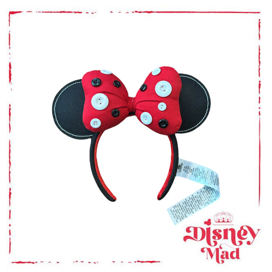 Disney Parks 2022 Homespun Button Mickey Minnie Mouse Ears Headband