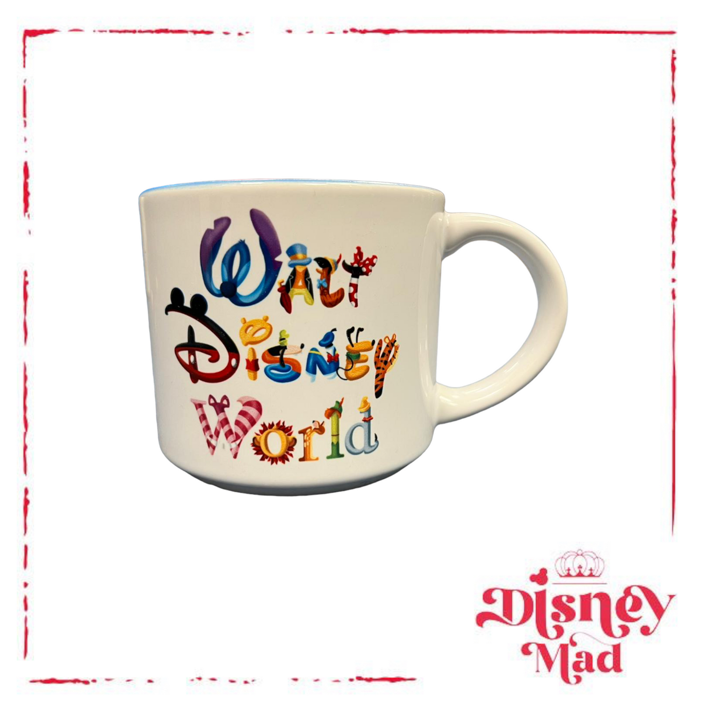 Disney Coffee Mug - Walt Disney World - Character Letters