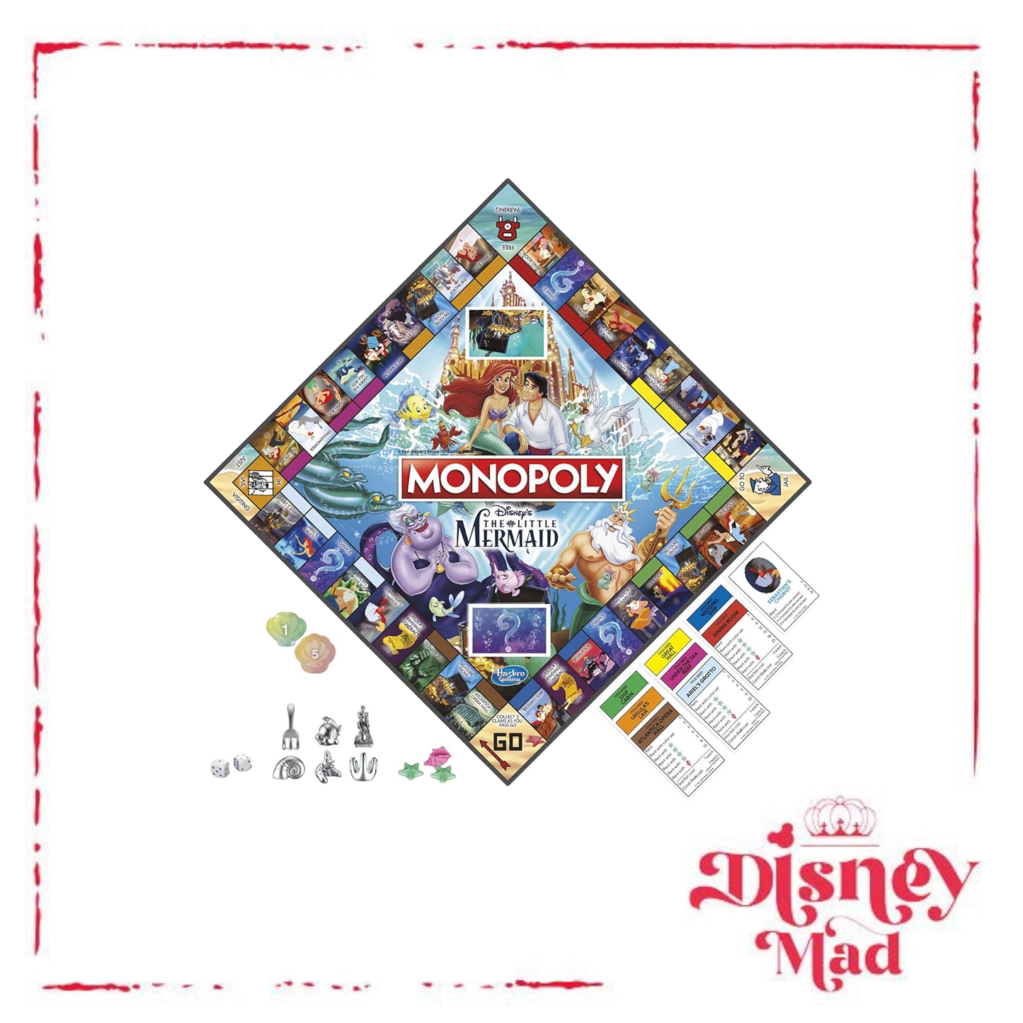 Monopoly: Disney's The Little Mermaid Edition Board Game * box not perfect