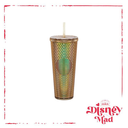 Walt Disney World 50th Anniversary Geometric Starbucks Tumbler with Straw – Gold