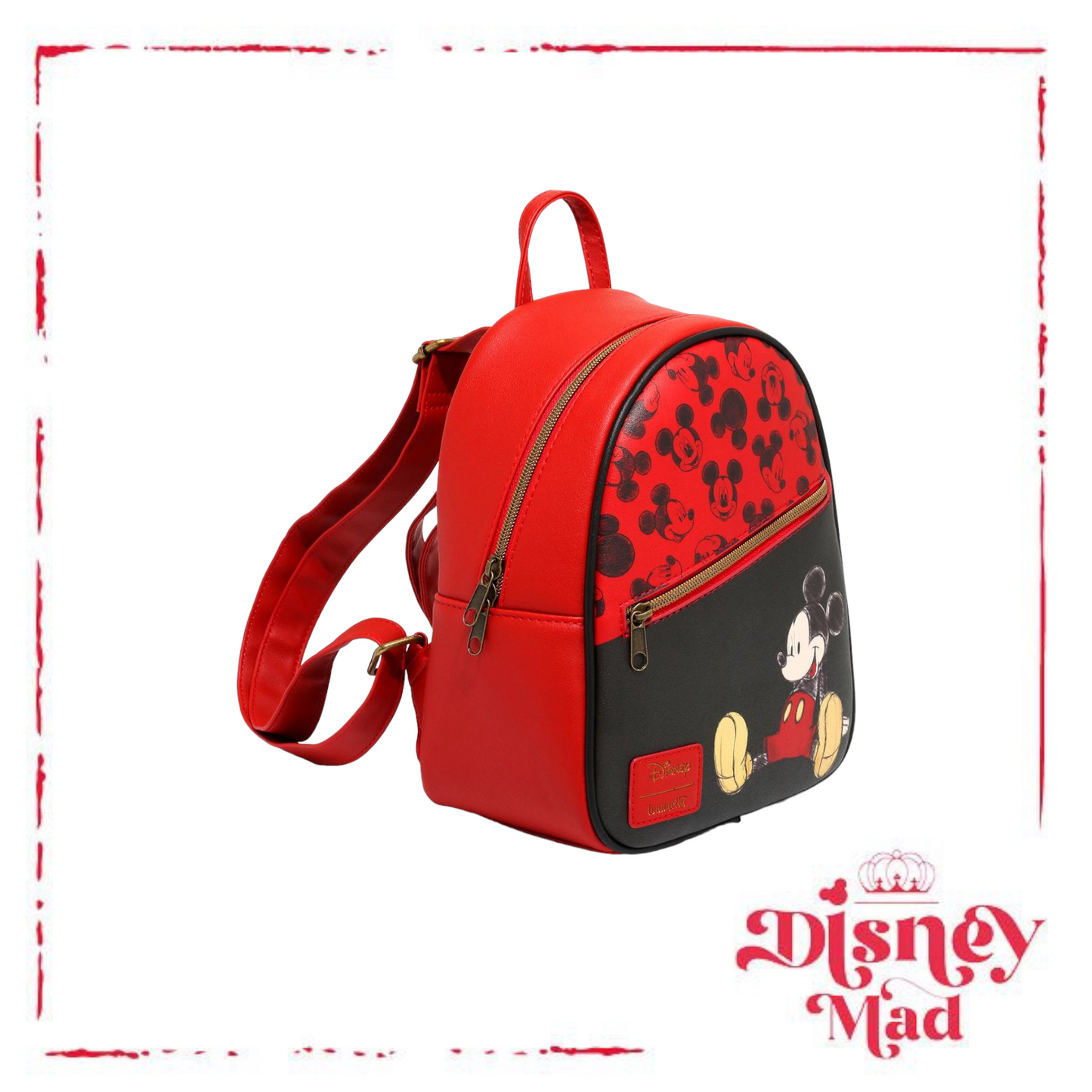 Loungefly Disney Mickey Mouse Diagonal Pocket Mini Backpack