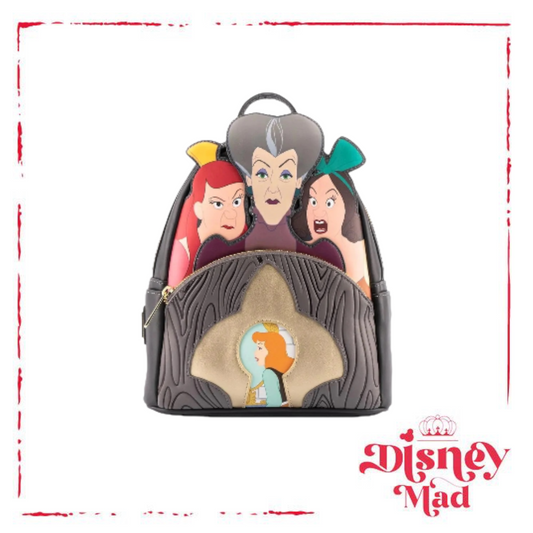 Disney Loungefly  Villains Scene Evil Stepmother and Sisters Mini Backpack