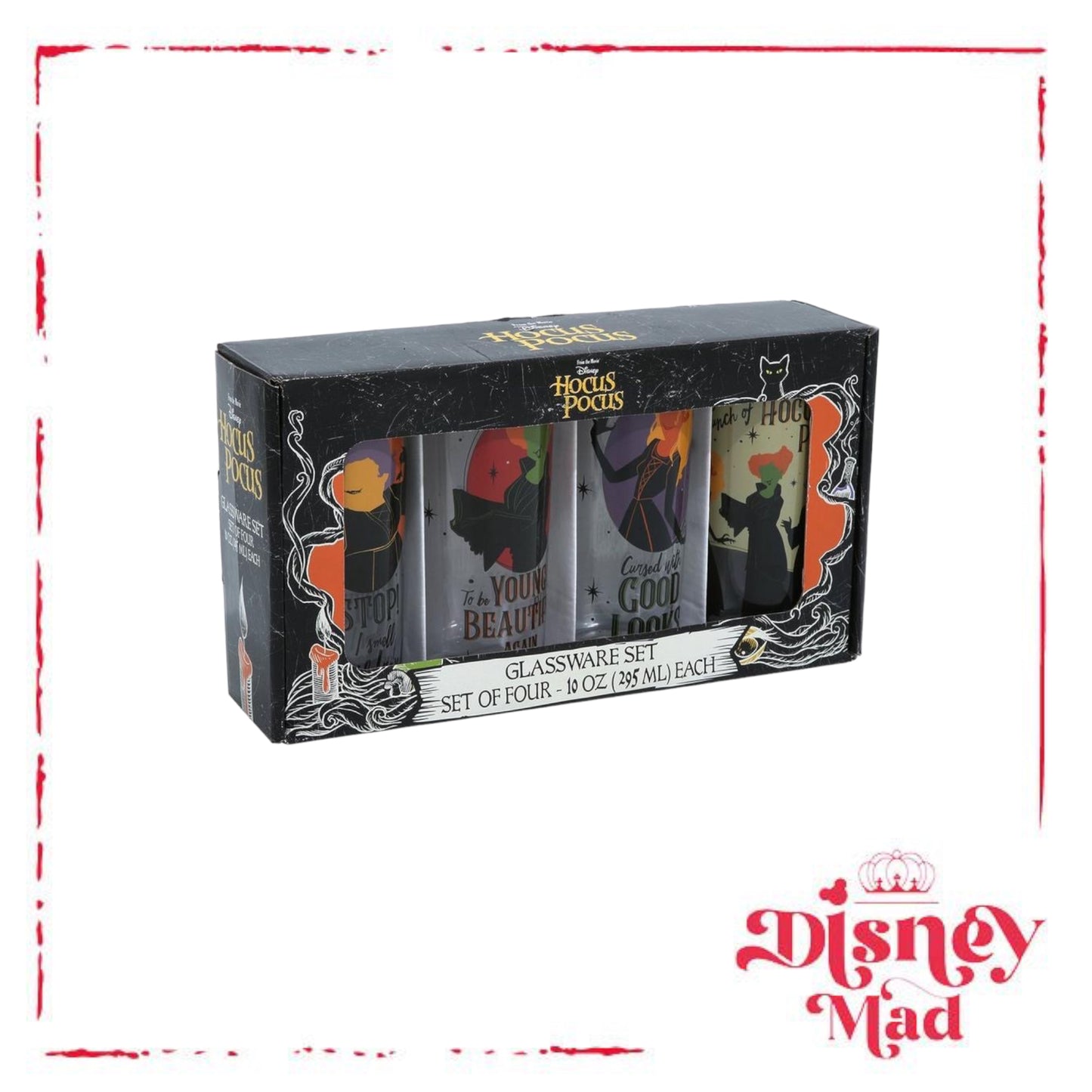 Disney Hocus Pocus Character Portraits Glassware Set