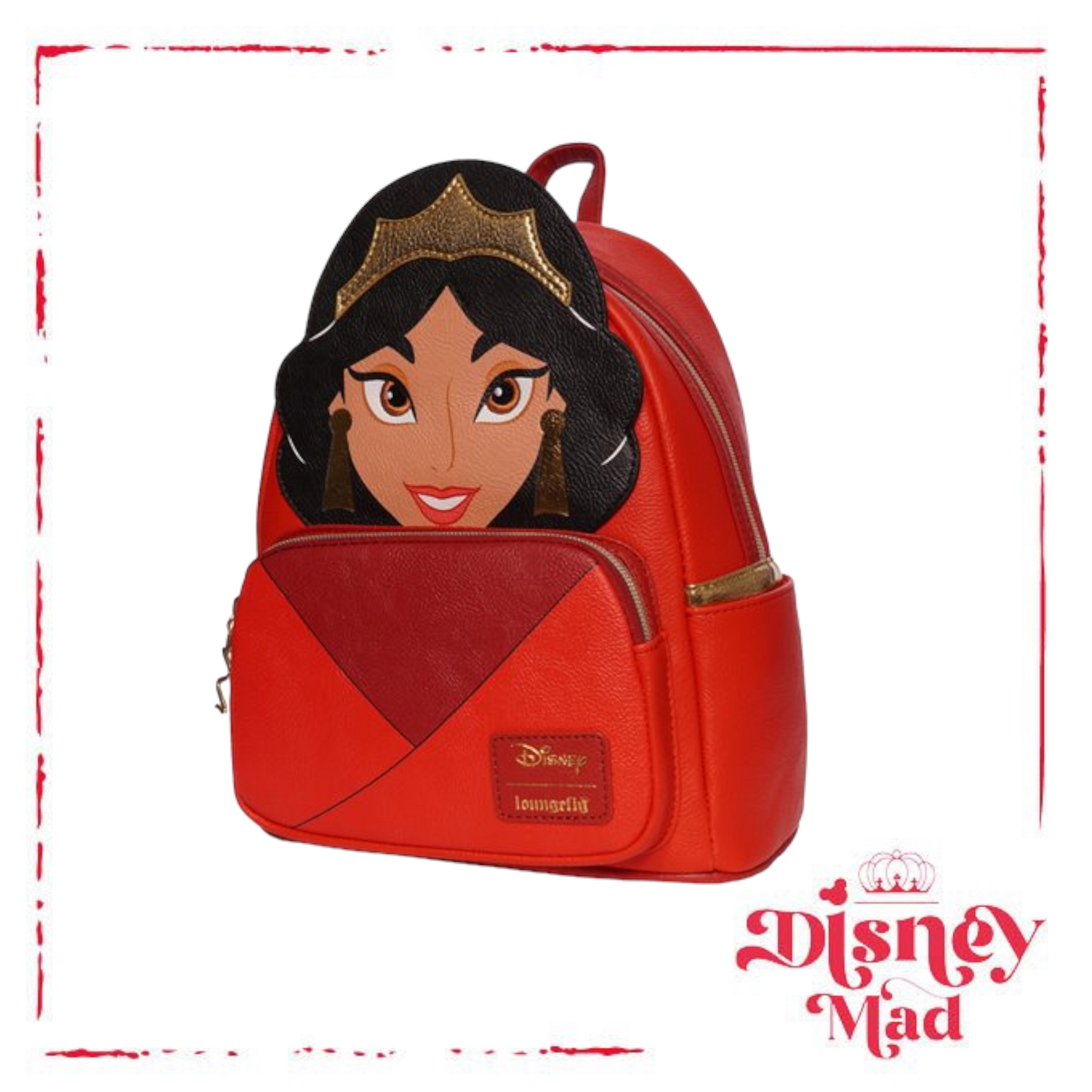 Aladdin Princess Jasmine Red Outfit Cosplay Mini Backpack
