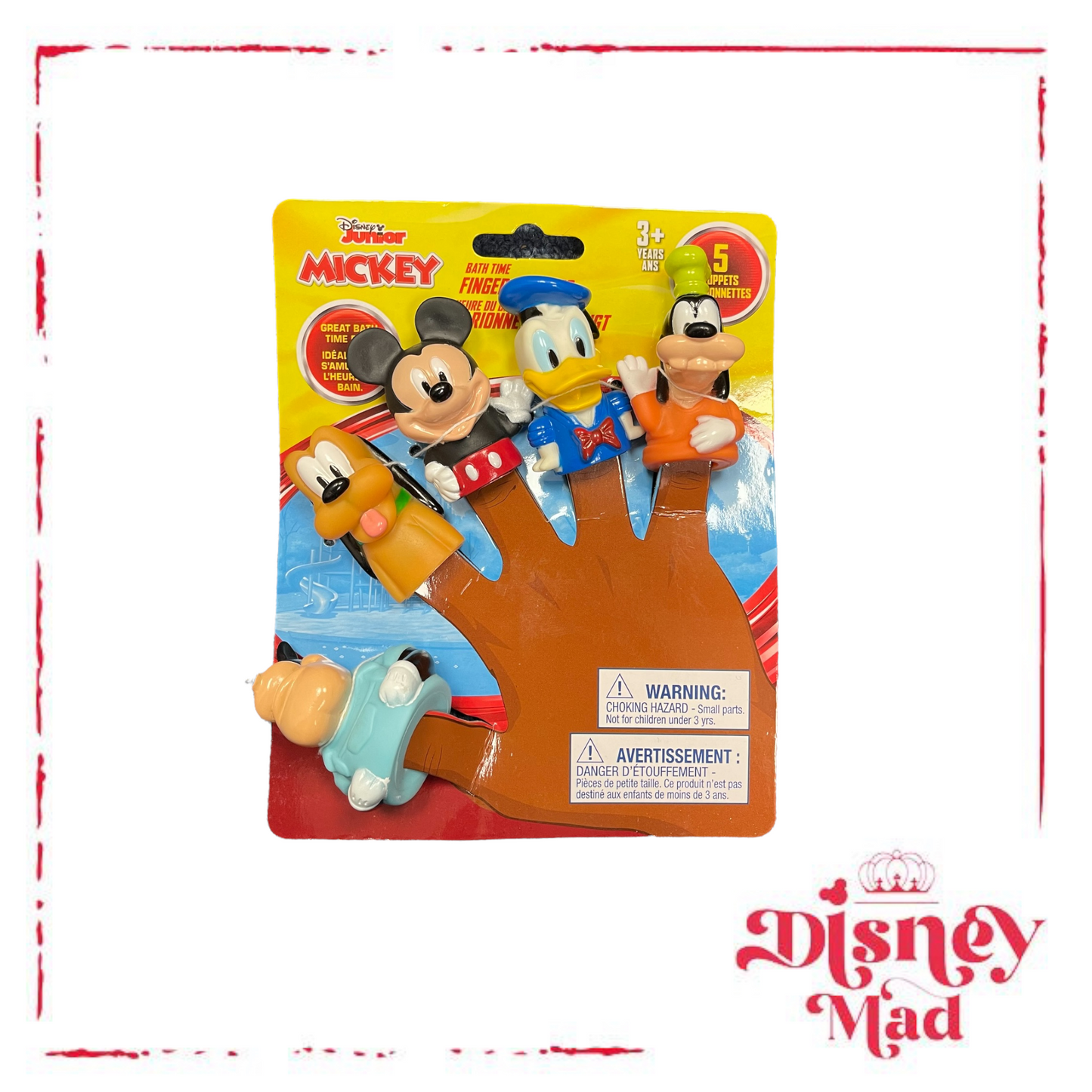 Disney Junior Mickey And Friends Bath Time Finger Puppets