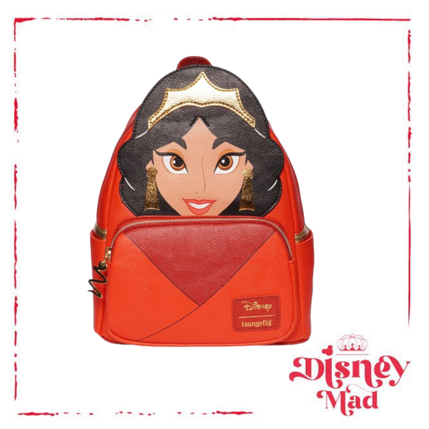 Aladdin Princess Jasmine Red Outfit Cosplay Mini-Backpack - Entertainment Earth Exclusive