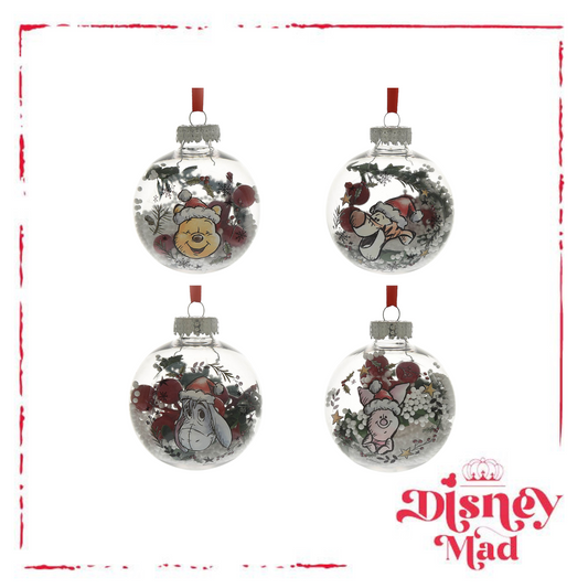 Winnie the Pooh Set of 4 Baubles