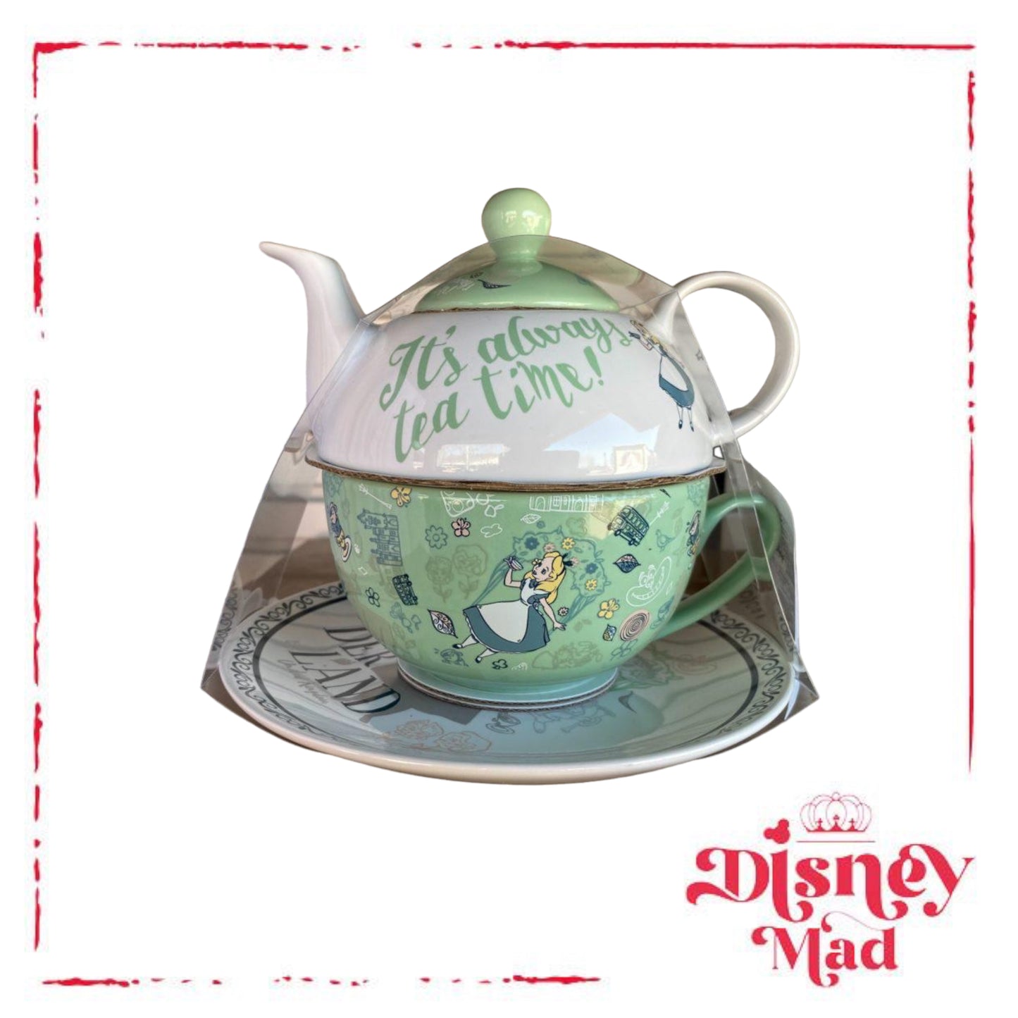 Alice In Wonderland Tea Pot & Dish Epcot International Flower & Garden Festival 2022 Epcot International Flower & Garden Festival 2022