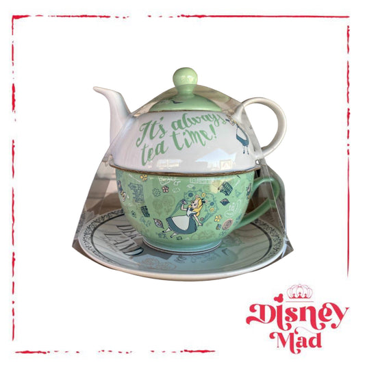 Alice In Wonderland Tea Pot & Dish Epcot International Flower & Garden Festival 2022 Epcot International Flower & Garden Festival 2022