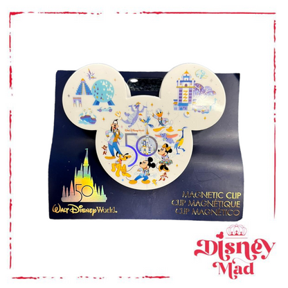 Disney Parks - Walt Disney World 50th Anniversary Mickey & Friends Magnetic Clip