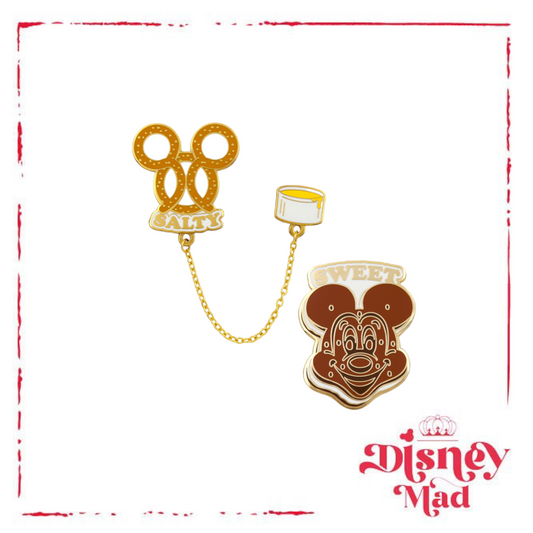 Mickey Mouse Sweet and Salty Treat Flair Pin Set - Disney Parks