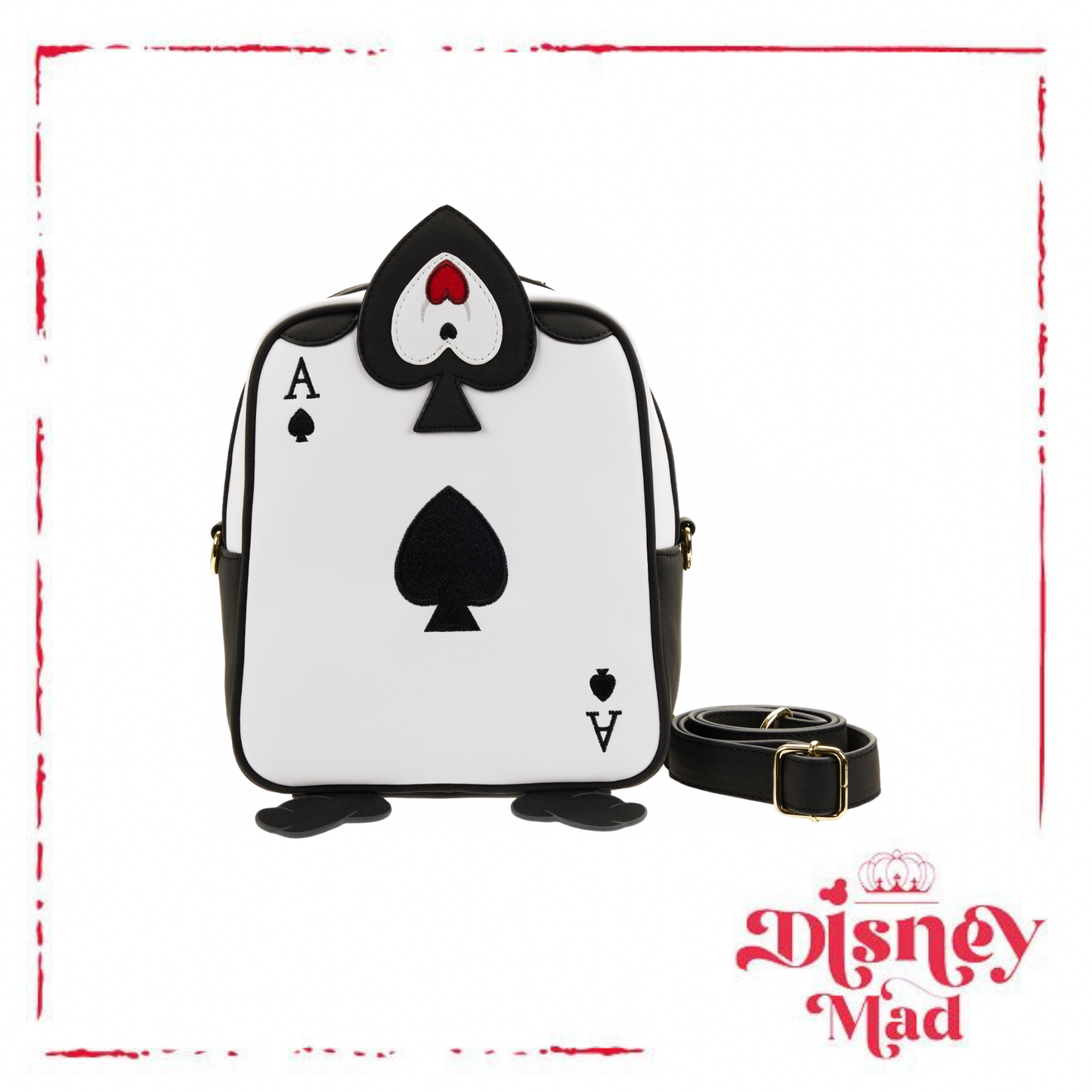 Disney Loungefly Alice in Wonderland Ace of Hearts Crossbody Bag