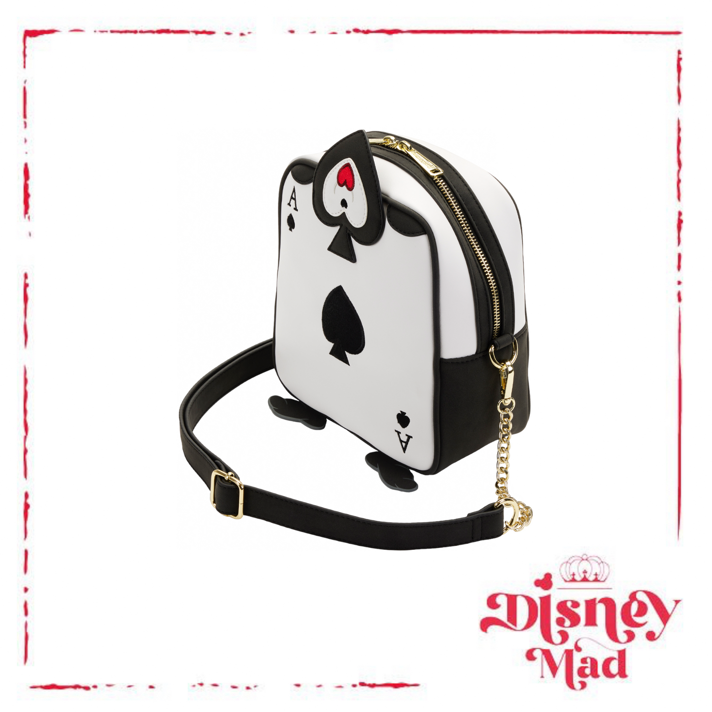 Disney Loungefly Alice in Wonderland Ace of Hearts Crossbody Bag