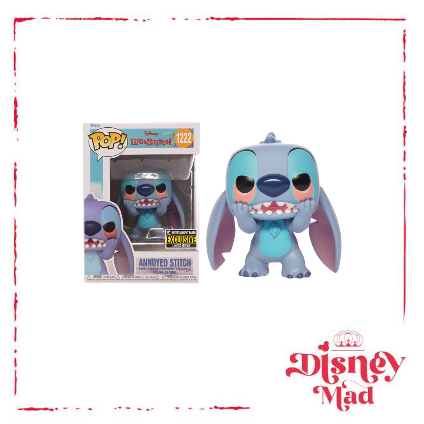 Lilo & Stitch Annoyed Stitch Pop! Vinyl Figure - Entertainment Earth Exclusive